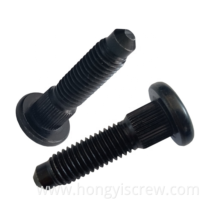 Factory Price OEM Alloy Steel Grade 10.9 Flat Head Knurled Neck Bolt Screws